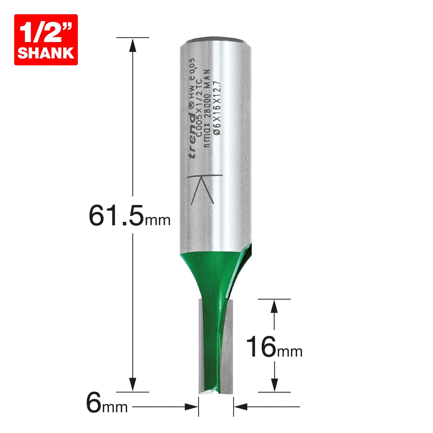 Two Flute Cutter 6mm diameter