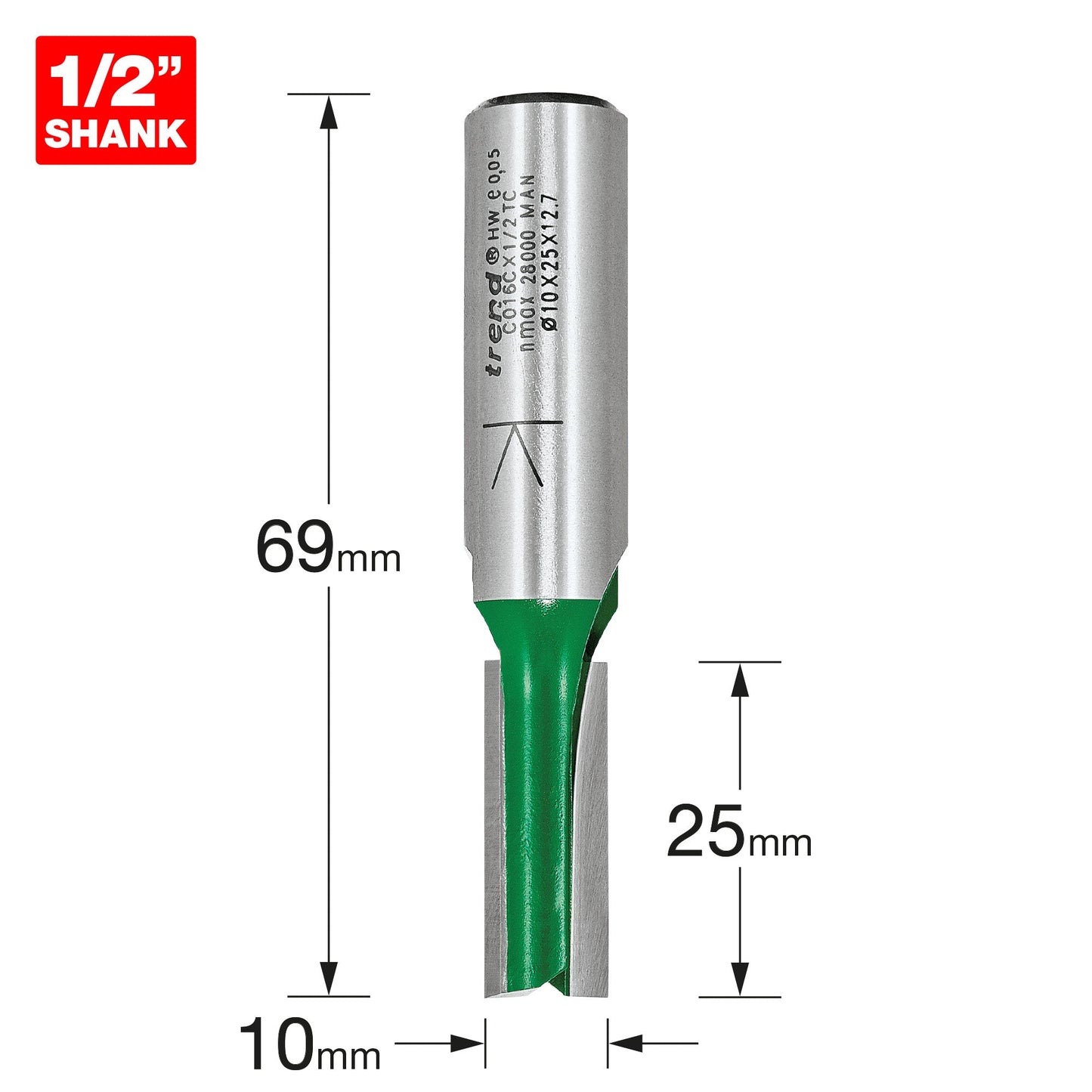 Two flute cutter 10mm diameter