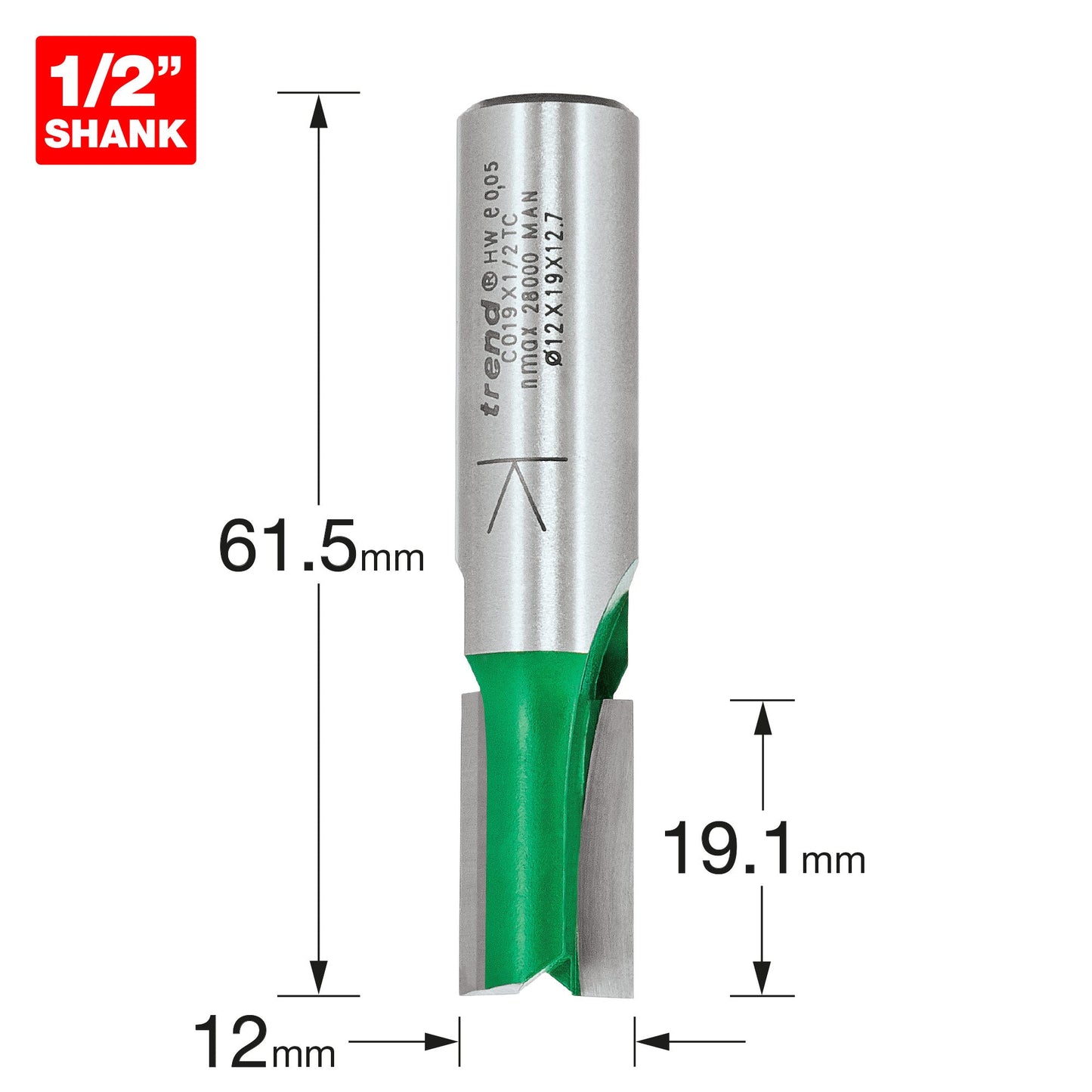 Two Flute Cutter 12mm diameter