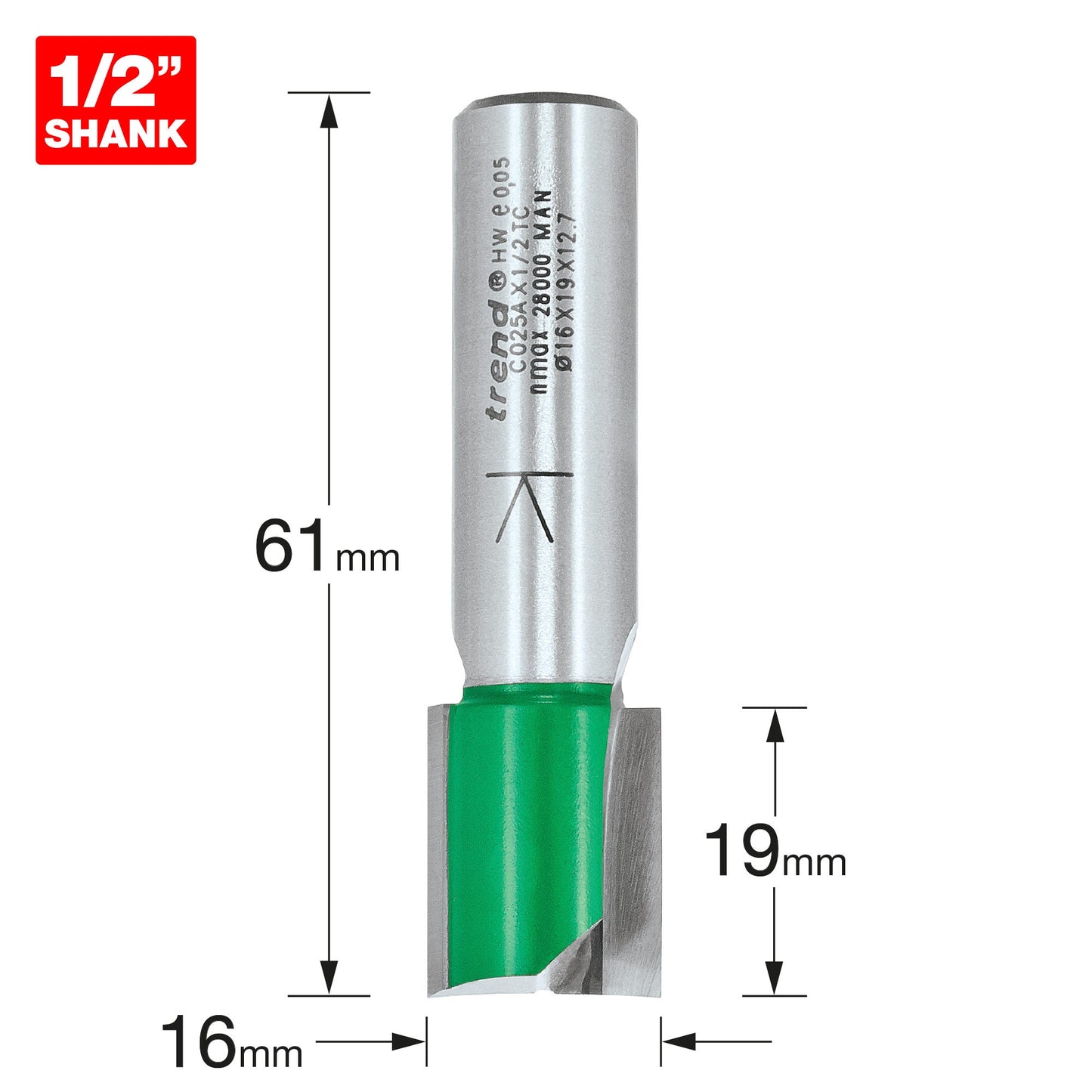 Two Flute Cutter 16mm diameter