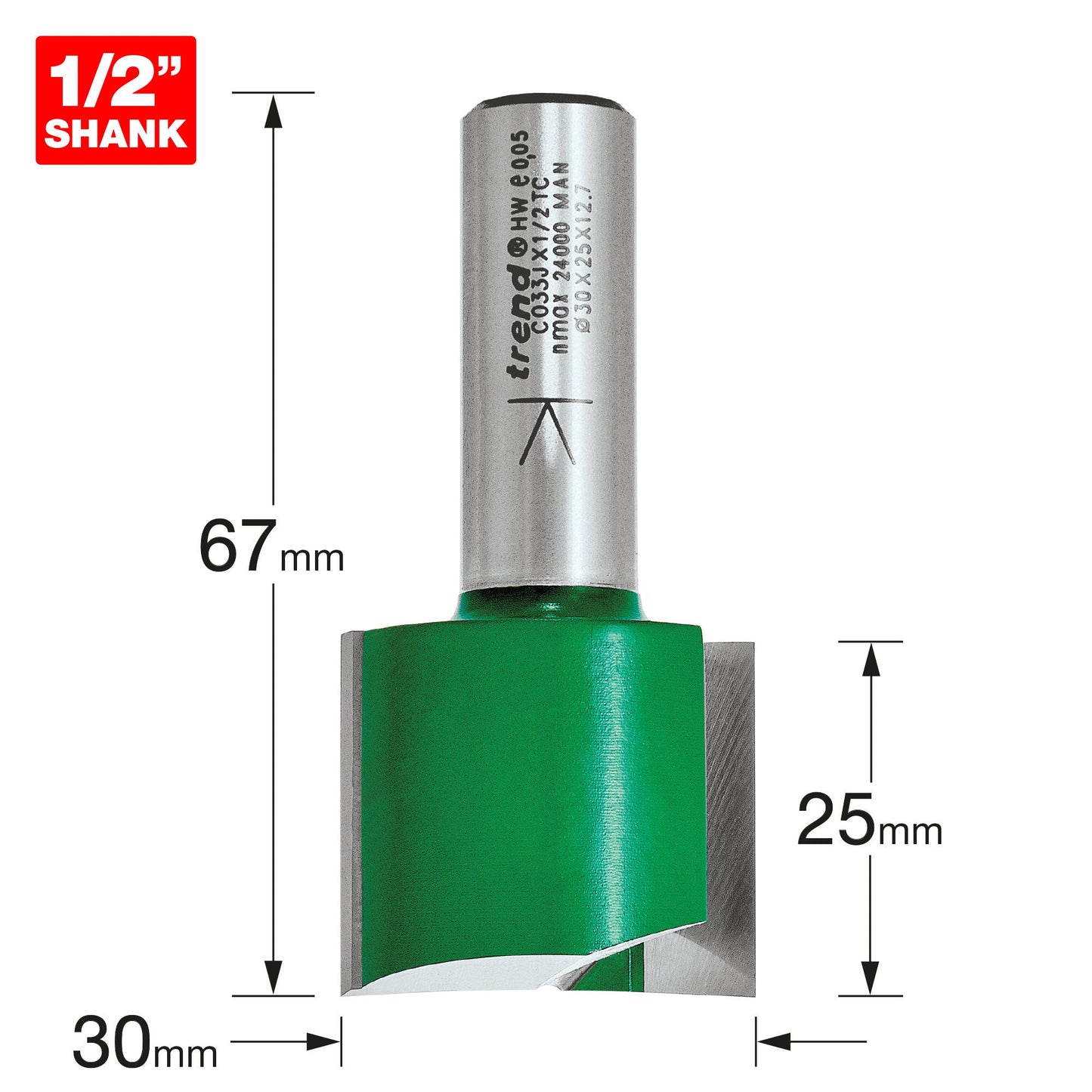 Two Flute Cutter 30mm diameter