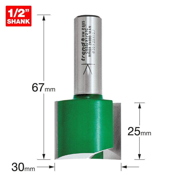 Two Flute Cutter 30mm diameter