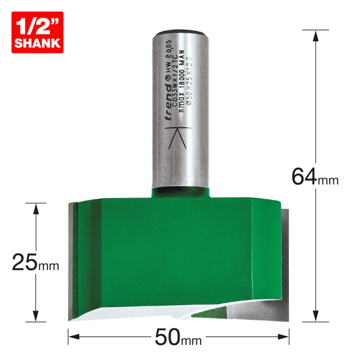 Two Flute Cutter 50mm diameter