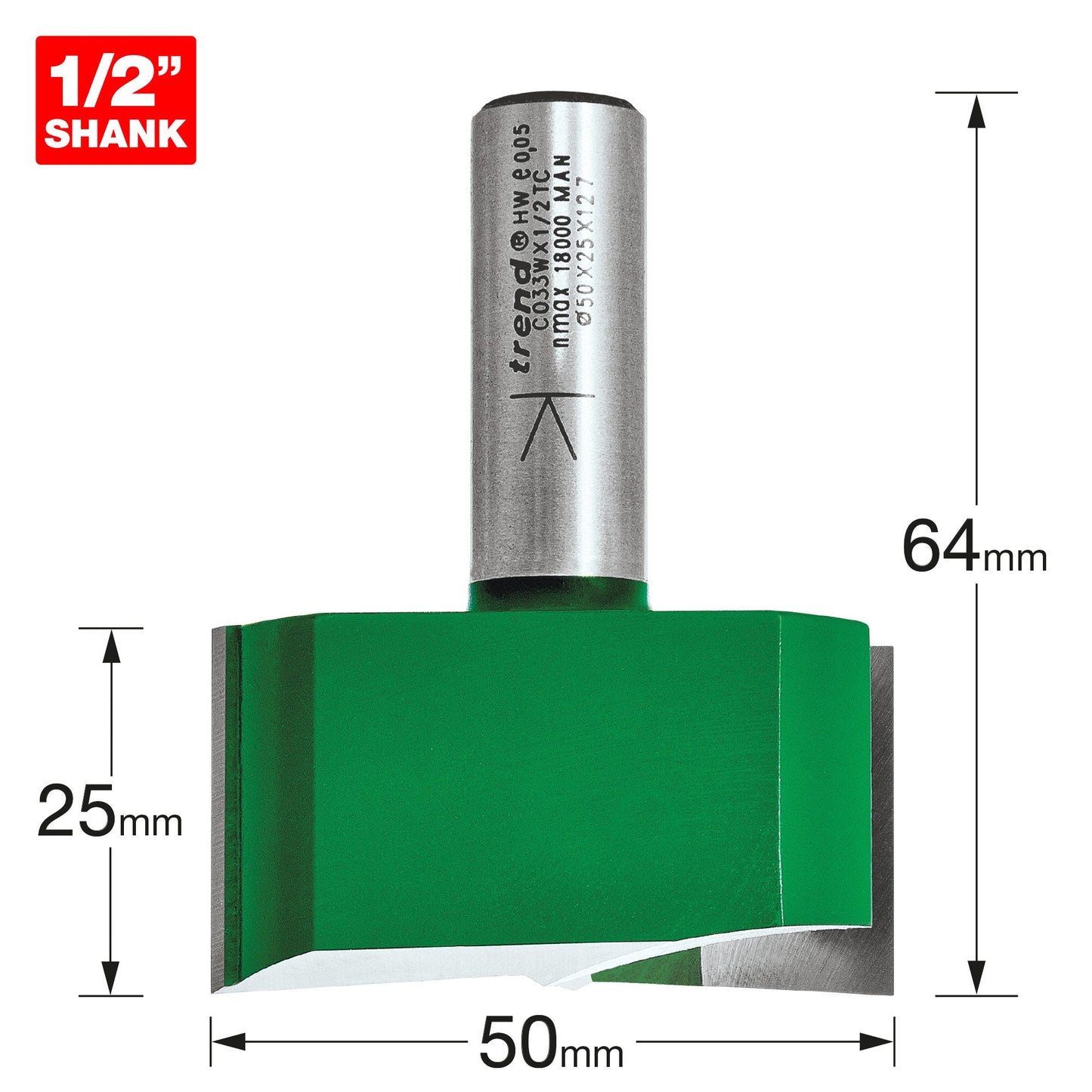 Two Flute Cutter 50mm diameter