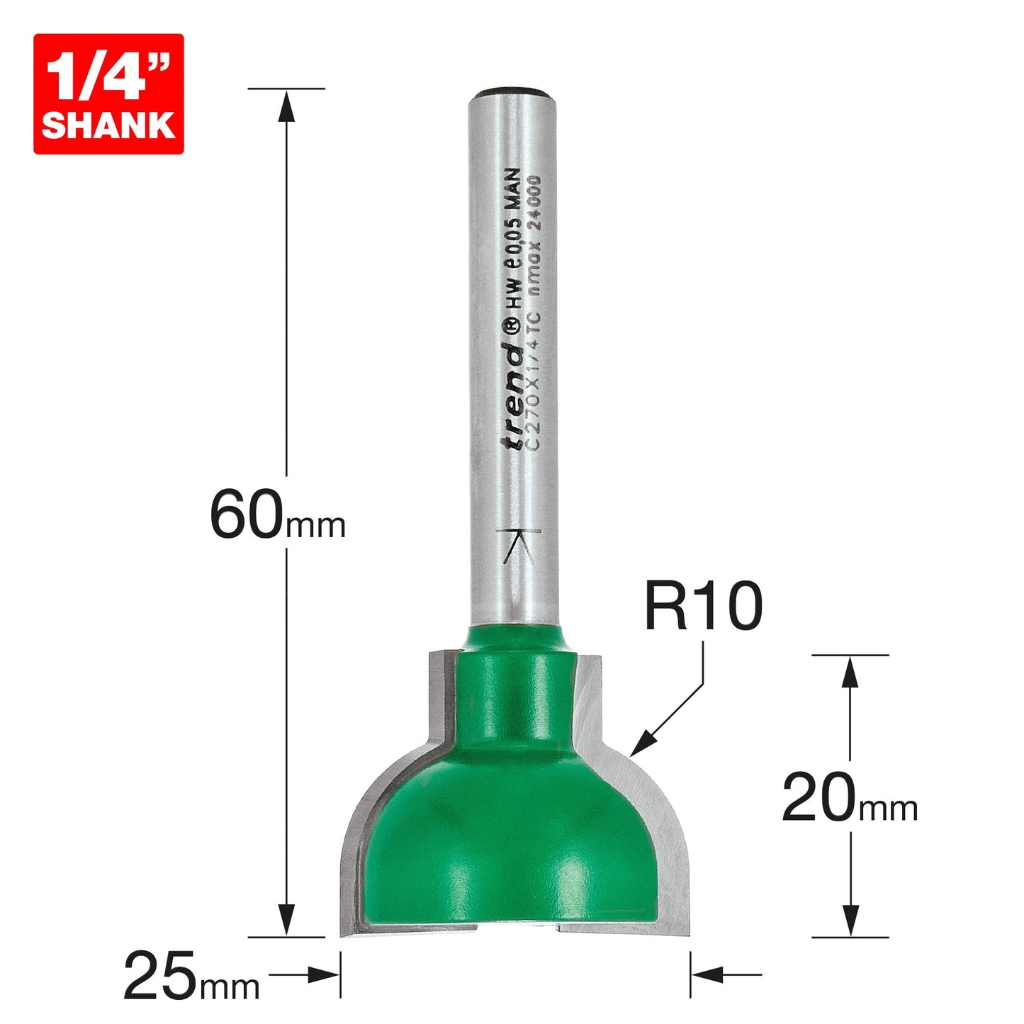 Sash bar ovolo joint cutter 10mm radius
