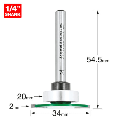 Weatherseal groover 2mm x 7mm