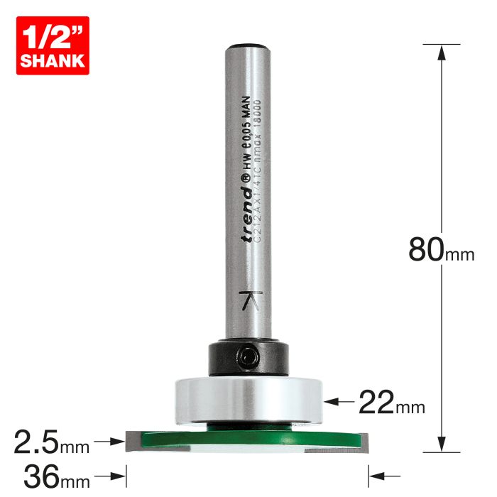 Weatherseal groover 2.8mm x 7mm