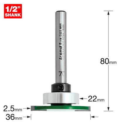 Weatherseal groover 2.8mm x 7mm