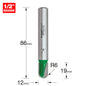 Trend CraftPro 1/2" TCT 6.0mm Radius Draining Groove Router Cutter, 12mm x 19mm.