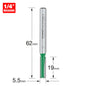 Trend CraftPro 1/4in Shank Two Flute Straight Router Cutter Bit Ref: 5.5mm dia x 19mm cut depth