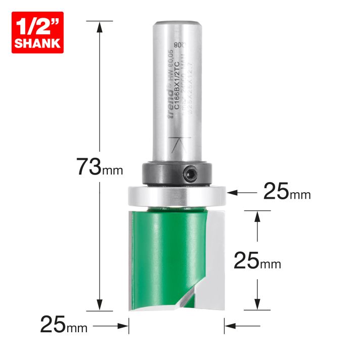Trend CraftPro 1/2in Bearing Guided Profiler 25mm dia x 25mm cut depth