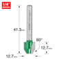 Trend CraftPro 1/4in Combi Trimmer 60 Degree Angle Bit 12.7mm x 12.7