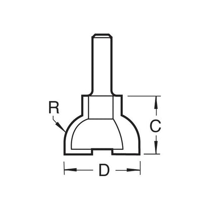 Sash bar ovolo joint cutter 17mm radius