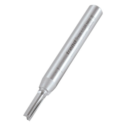 Trend CraftPro 1/4in shank Two Flute Straight Router Cutter Bit 3.4mm dia x 11mm cut depth