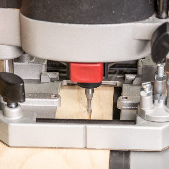 Trend CraftPro 1/4in shank Two Flute Straight Router Cutter Bit 3.4mm dia x 11mm cut depth
