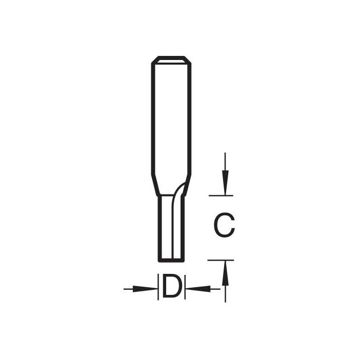 Two Flute Cutter 3.2mm diameter