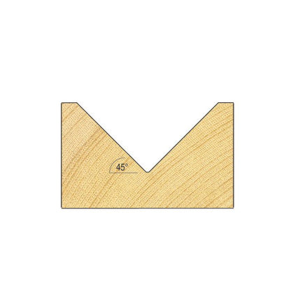 Chamfer V groove cutter angle=45 degrees