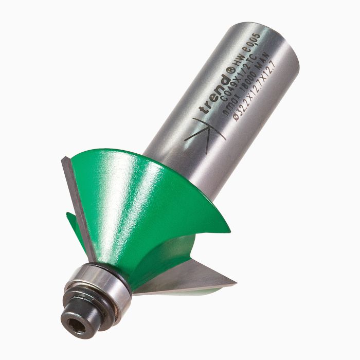 Self guided chamfer angle=45 degrees x 12.7mm Cut