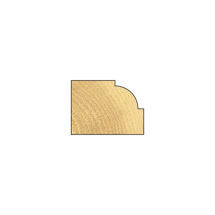 Rounding over 6.3mm radius x 12.7mm cut