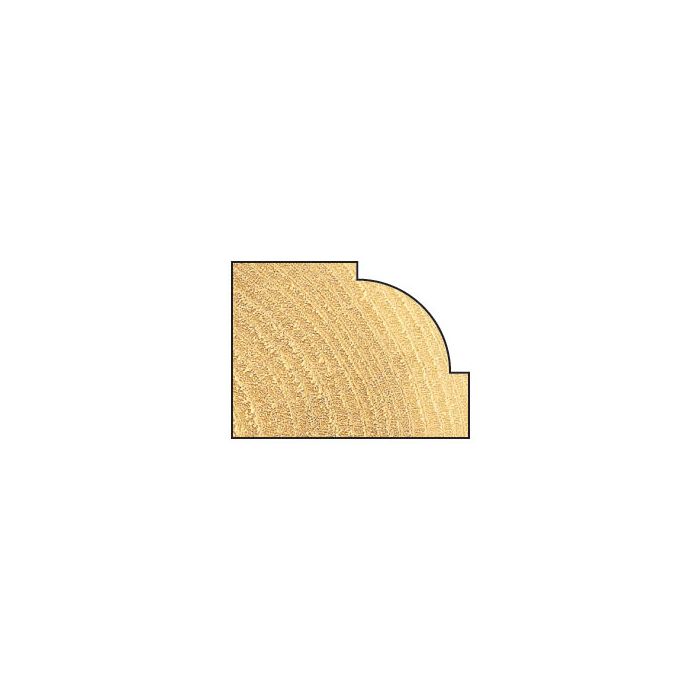 Rounding over 7.9mm radius x 12.7mm cut