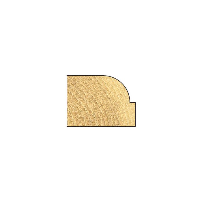 Rounding over 7.9mm radius x 12.7mm cut