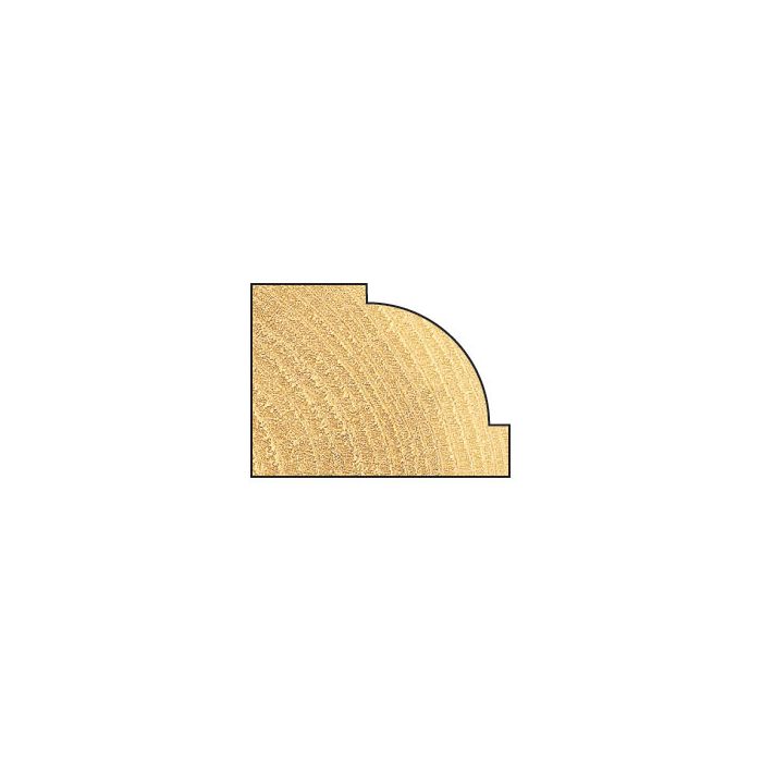 Rounding over 9.5mm radius x 15.9mm cut