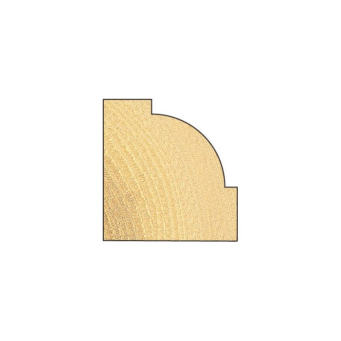Rounding over 25.4mm radius x 32mm cut