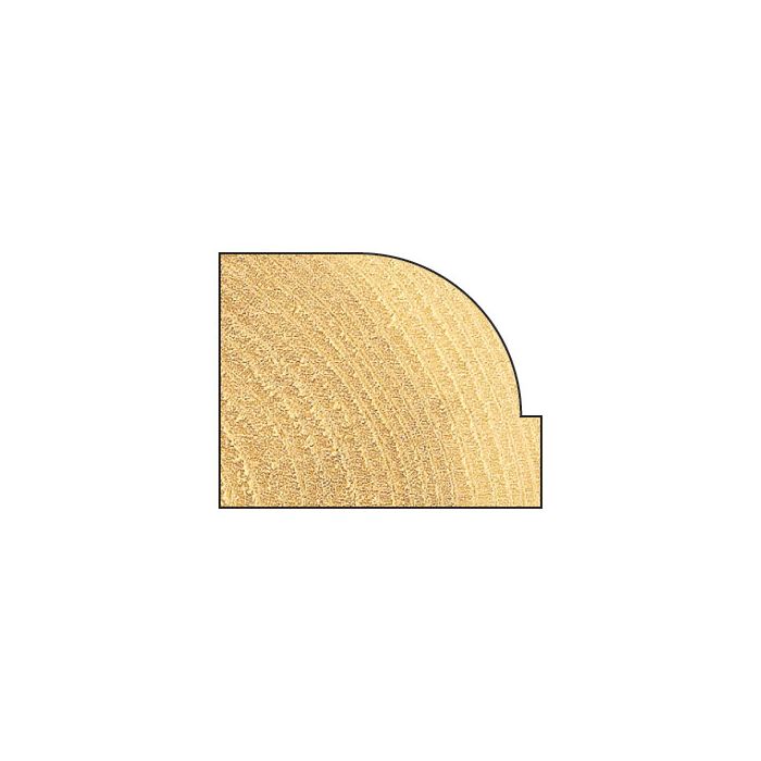 Rounding over 25.4mm radius x 32mm cut