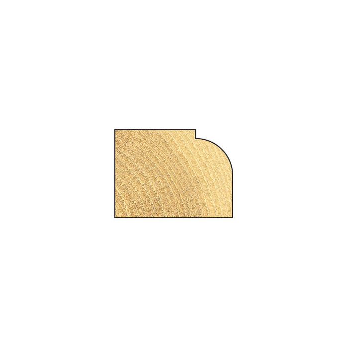 Rounding over 6.3mm radius x 15.9mm cut