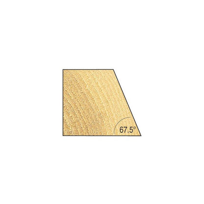 Self guided chamfer 67.5 degrees x 22.2mm cut