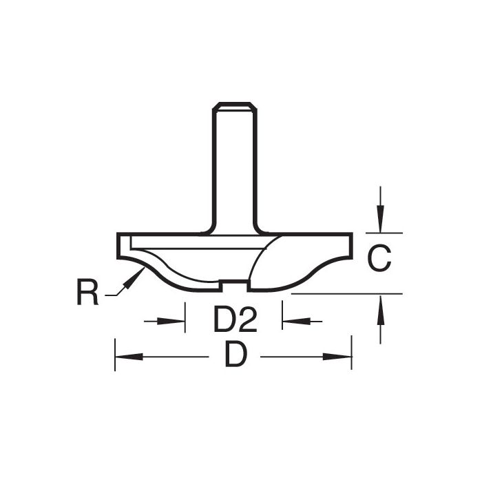 Large panel raiser radius 12mm