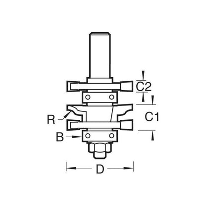 Ogee profile scriber set