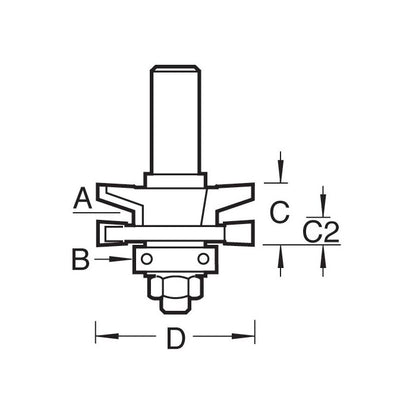 Profile scriber raised bevel