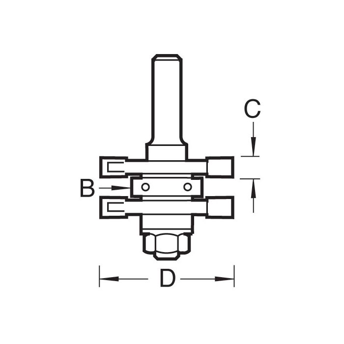 Tongue and groover set 41mm diameter