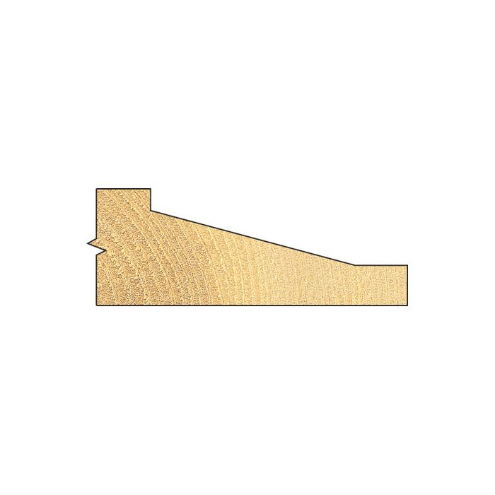 Bearing guided bevel panel raiser 15 degrees