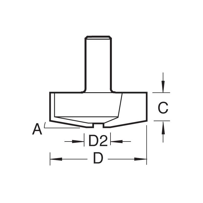 Bevel panel raiser 10 degrees 41mm diameter