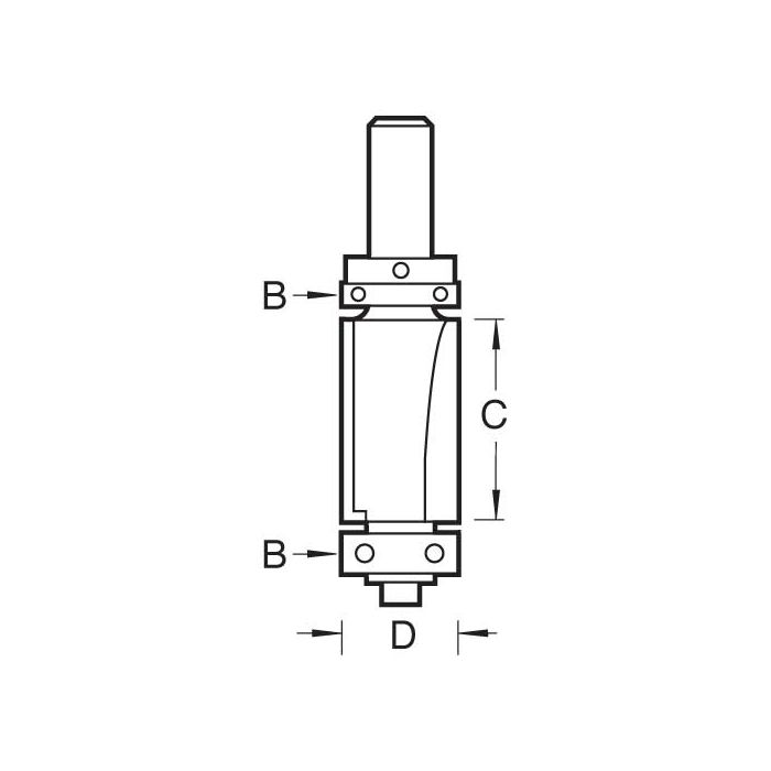 Double guided trimmer 19.1mm x 50mm