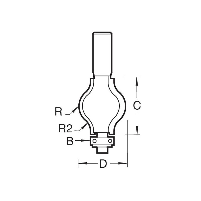 Bearing guided hand rail 9.5mm radius