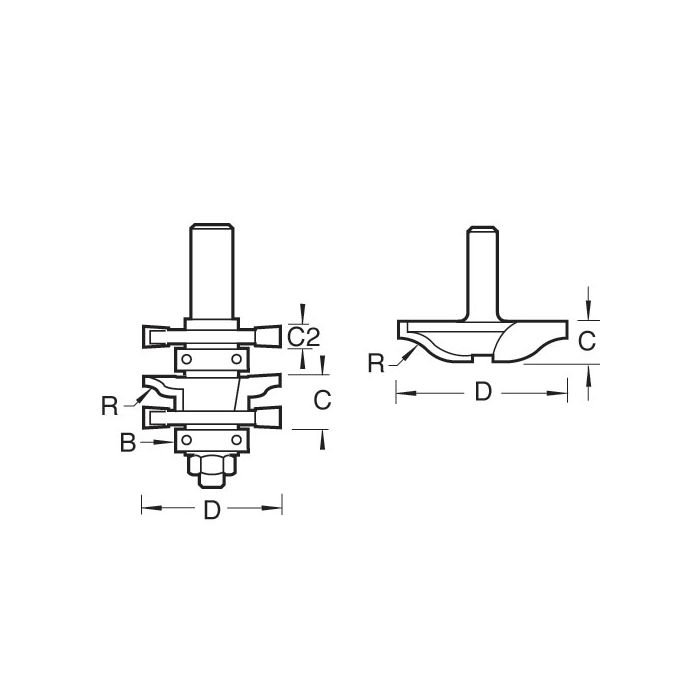Panel door set ogee