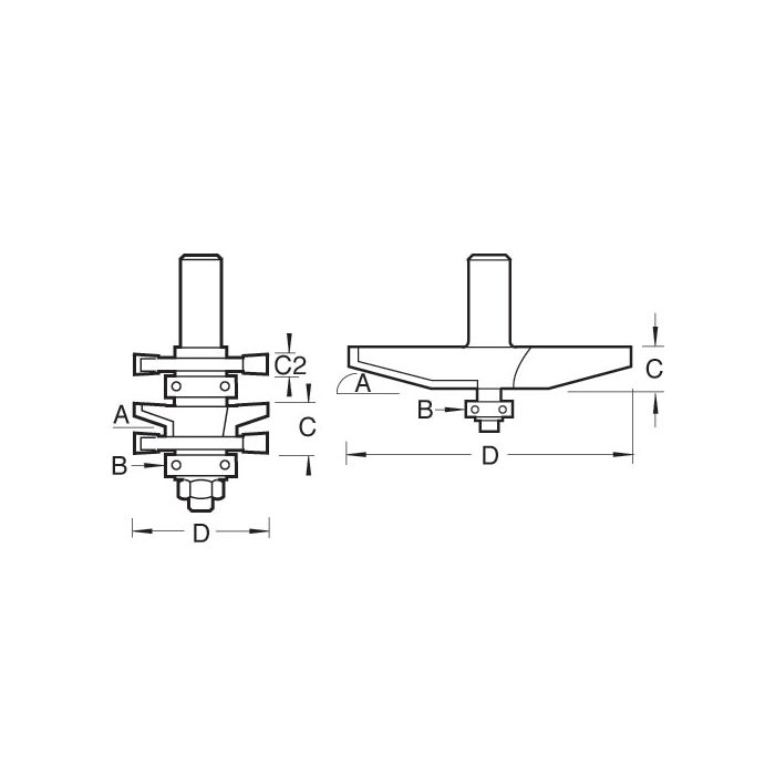 Panel door set bevel large
